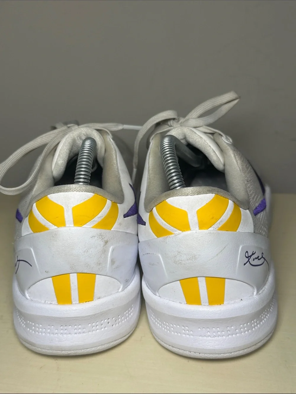 Nike Kobe 8 Protro Lakers Home White with purple Low-Top basketball Sneakers